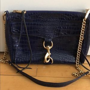 Rebecca Minkoff MAC Crossbody - Dark Purple Croc